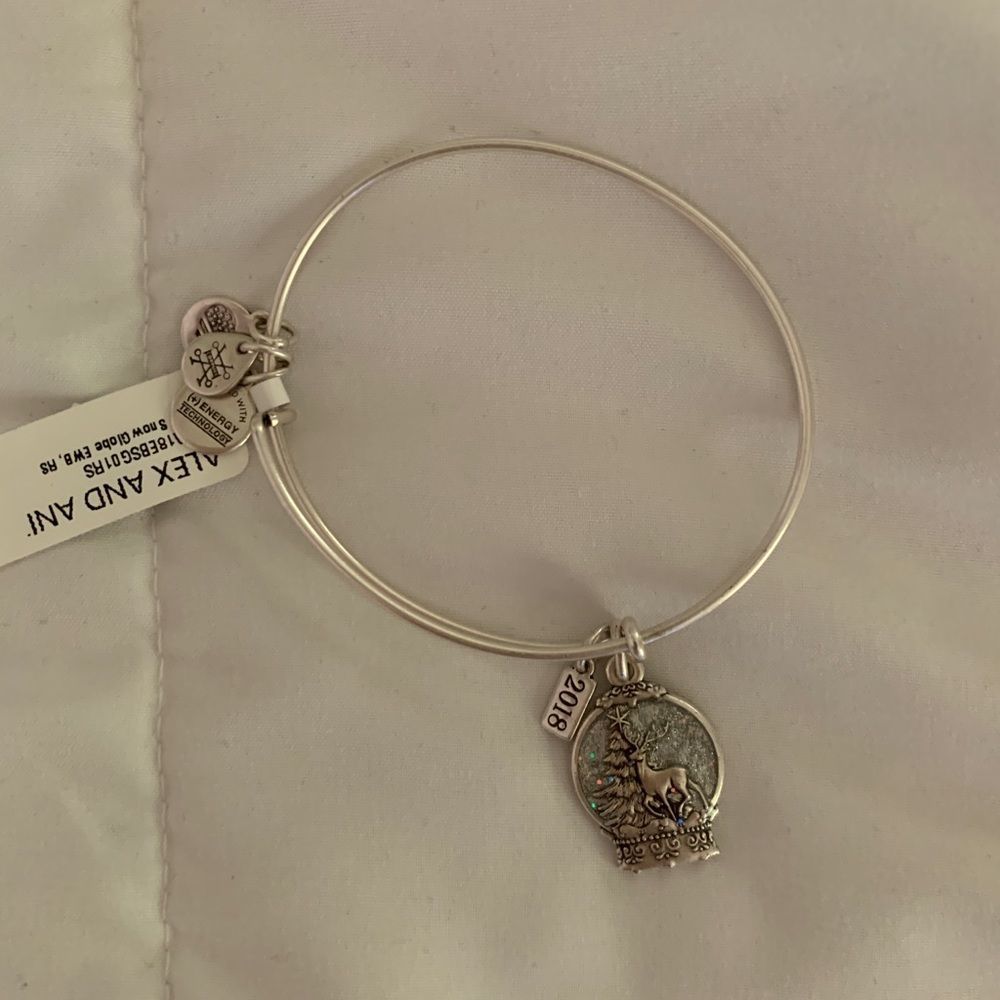 Alex and Ani 2018 Snow Globe deer. Never worn. New